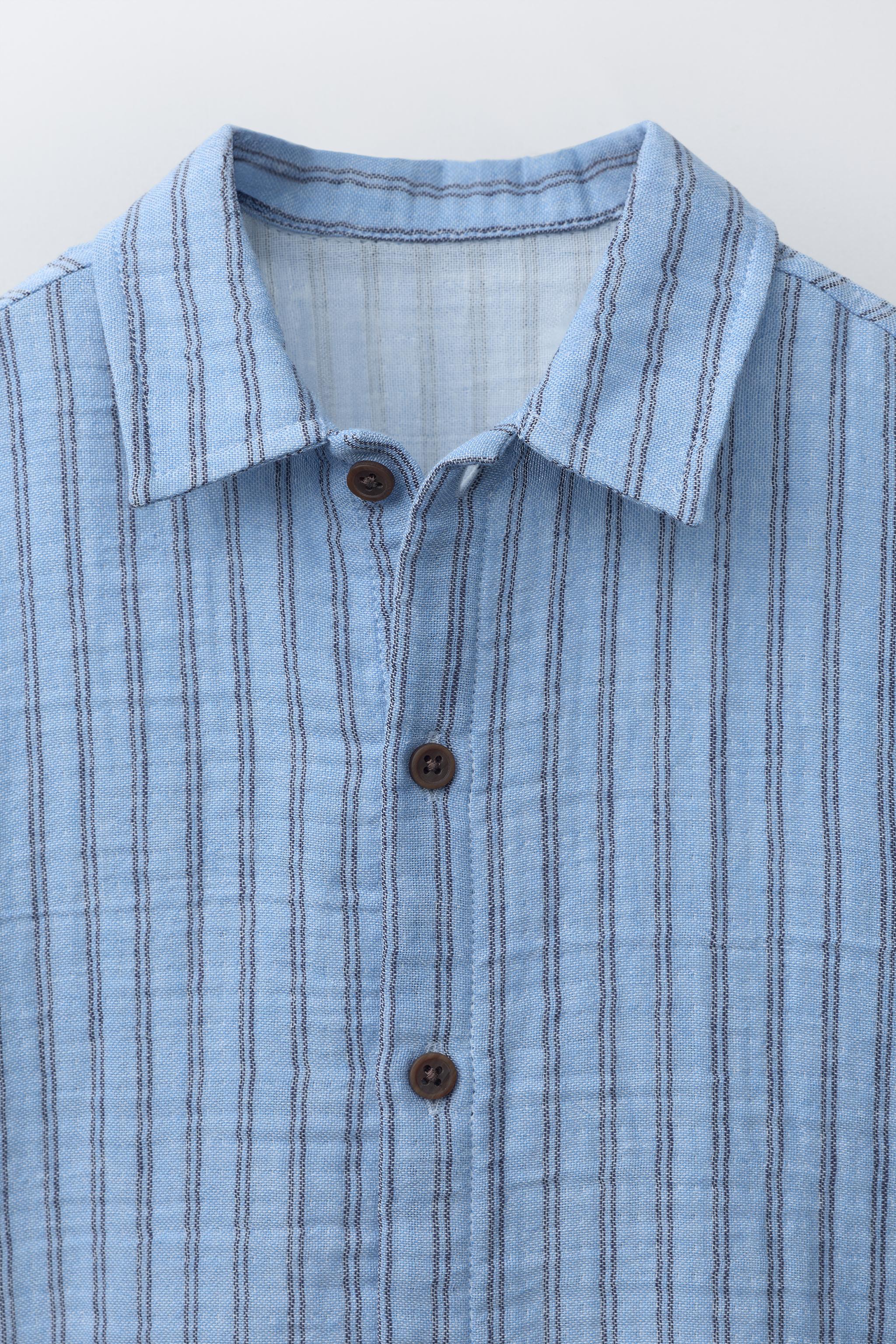 STRIPED TEXTURED SHIRT